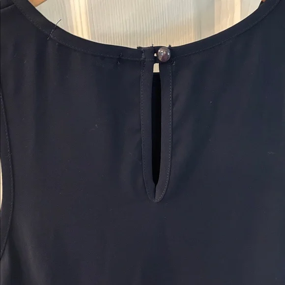 Pleione Sleeveless Hi-Lo Shift Dress in Navy Blue, Size Small - Picture 7 of 10